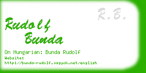 rudolf bunda business card